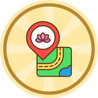 Meditation Comic circle Icon vector