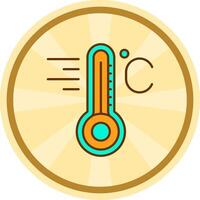 temperatura cómic circulo icono vector