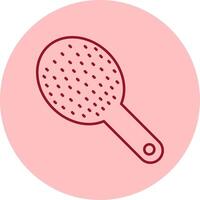 Hair Brush Line Circle Multicolor Icon vector