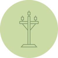 High Voltage Line Circle Multicolor Icon vector