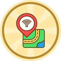 Wifi Comic circle Icon vector