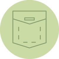 Pocket Line Circle Multicolor Icon vector