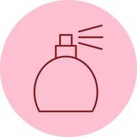 Perfume Bottle Line Circle Multicolor Icon vector