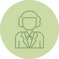 Judge Line Circle Multicolor Icon vector