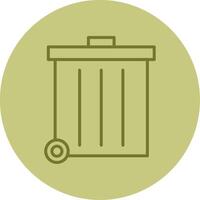 Refuse Line Circle Multicolor Icon vector
