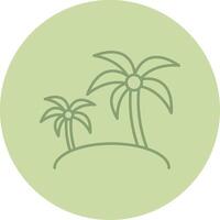 Island Line Circle Multicolor Icon vector