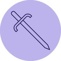 Cutlass Line Circle Multicolor Icon vector