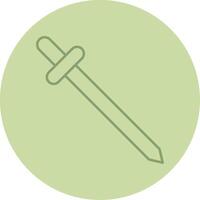 Saber Line Circle Multicolor Icon vector