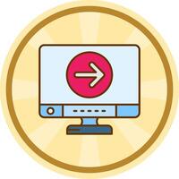 Forward Comic circle Icon vector