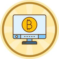 Bitcoin Comic circle Icon vector