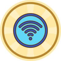 Wifi cómic circulo icono vector