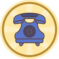 Telephone Comic circle Icon vector