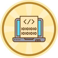 Code Comic circle Icon vector