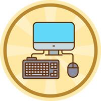 Computer Comic circle Icon vector