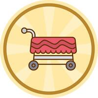 Cart Comic circle Icon vector