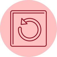 Undo Line Circle Multicolor Icon vector