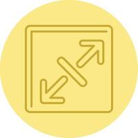 Expand Line Circle Multicolor Icon vector