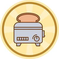 Toaster Comic circle Icon vector