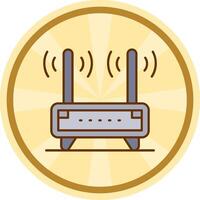 Router Comic circle Icon vector