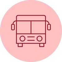 autobús línea circulo multicolor icono vector
