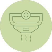 Smoke Detector Line Circle Multicolor Icon vector