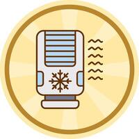 Air conditioner Comic circle Icon vector