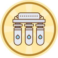 Water purifier Comic circle Icon vector