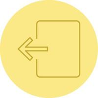 Exit Door Line Circle Multicolor Icon vector