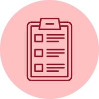 Checklist Line Circle Multicolor Icon vector