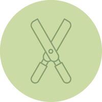 Grass Cutter Line Circle Multicolor Icon vector