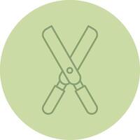 Grass Cutter Line Circle Multicolor Icon vector