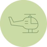 Helicopter Line Circle Multicolor Icon vector