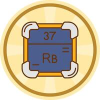 Rubidium Comic circle Icon vector