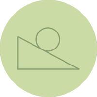 Ramp Line Circle Multicolor Icon vector