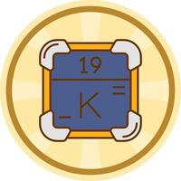 Potassium Comic circle Icon vector