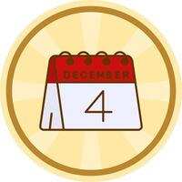 4th of December Comic circle Icon vector