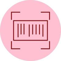 Barcode Line Circle Multicolor Icon vector