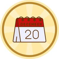 20th of December Comic circle Icon vector