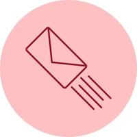 Express Mail Line Circle Multicolor Icon vector