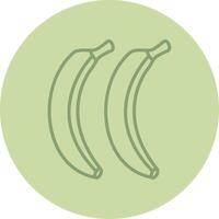 Bananas Line Circle Multicolor Icon vector
