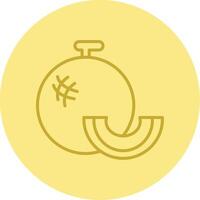 Cantaloupe Line Circle Multicolor Icon vector