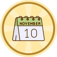 10th of November Comic circle Icon vector