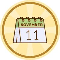 11th of November Comic circle Icon vector