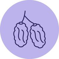 Dates Line Circle Multicolor Icon vector
