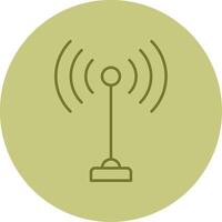 antena línea circulo multicolor icono vector
