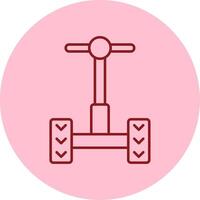 Segway Line Circle Multicolor Icon vector