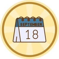 18th of September Comic circle Icon vector