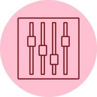 Faders Line Circle Multicolor Icon vector