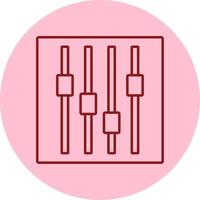 Faders Line Circle Multicolor Icon vector