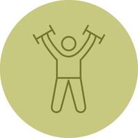 Exercise Line Circle Multicolor Icon vector